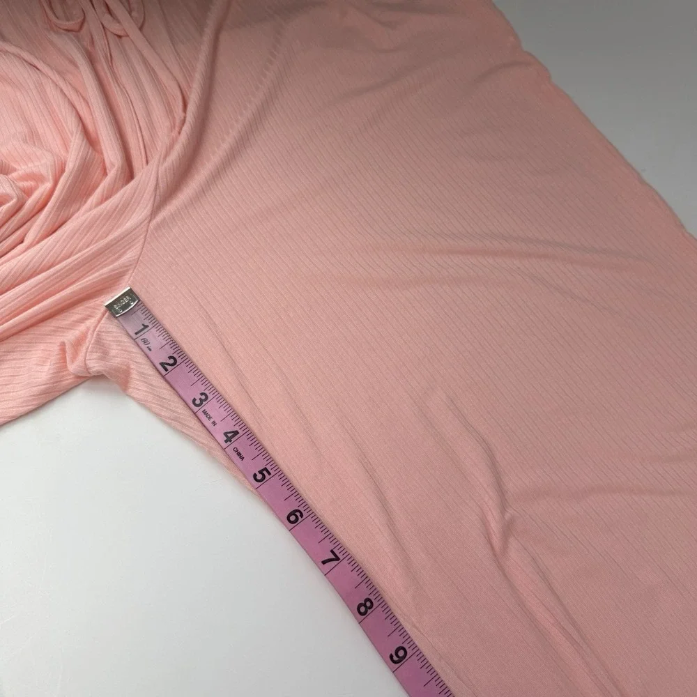 State of Day Pants Womens Large Orange Ribbed Pajamas PJS Drawstring Pockets NWT